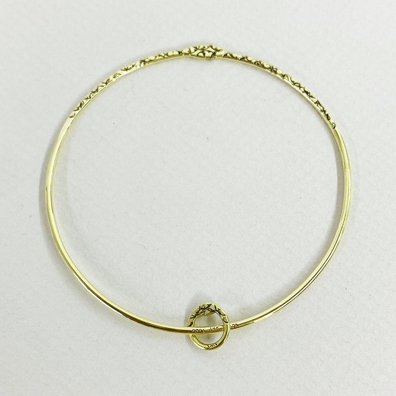 BBA28B ASSOR GOLD | MEDIUM WEIGHT GOLD BANGLE WITH LOOP