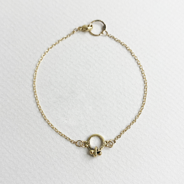 BCHK1B GOLD | GOLD FORGET ME KNOT CHAIN BRACELET
