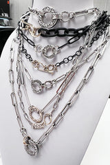 NCH330B | NEW PAPERCLIP EDGE NECKLACE