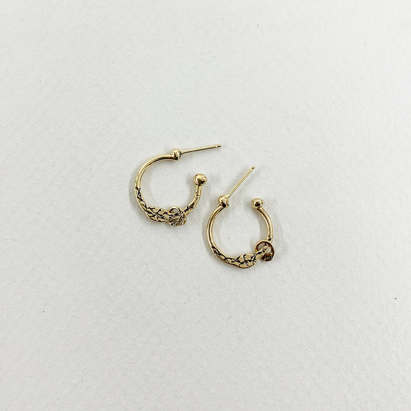 EH18B B GOLD | BABY GOLD HUGGIE HOOP