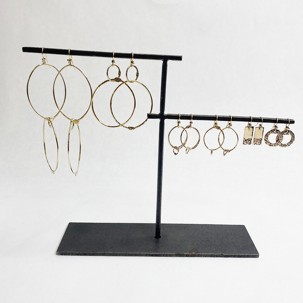 EL92B GOLD | DAINTY OVALS WITH BABY LOOP