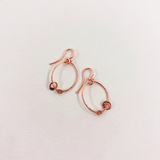 EL92B GOLD | DAINTY OVALS WITH BABY LOOP