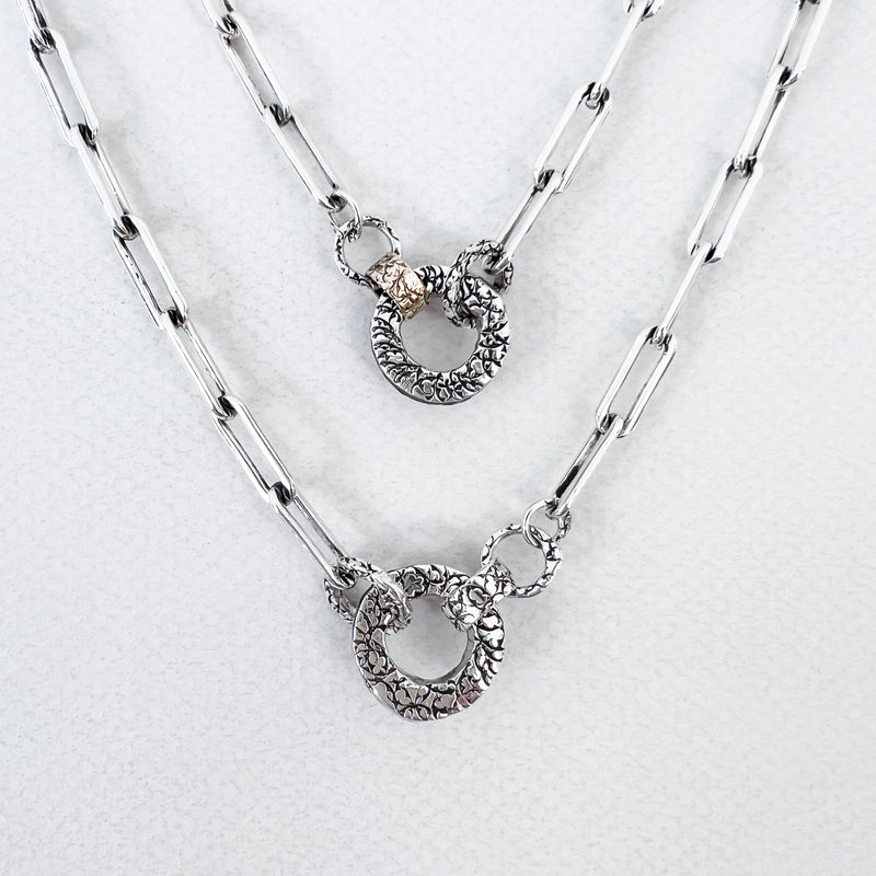 NCH330B | NEW PAPERCLIP EDGE NECKLACE