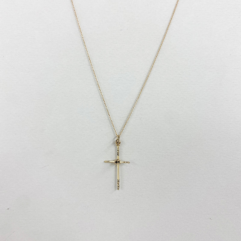 NCHCR21B-GOLD | GOLDEN DELICATE CROSS NECKLACE