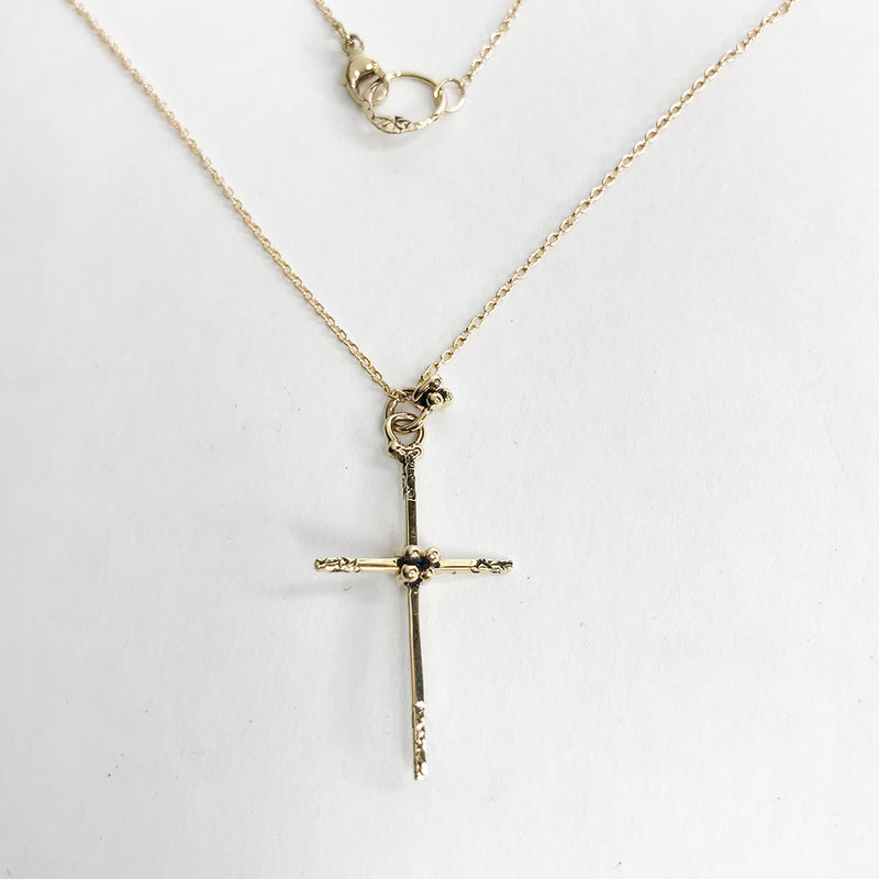 NCHCR21B-GOLD | GOLDEN DELICATE CROSS NECKLACE