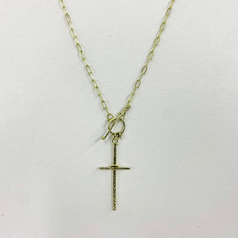 NCHCR23B GOLD | GOLDEN MODERN CROSS
