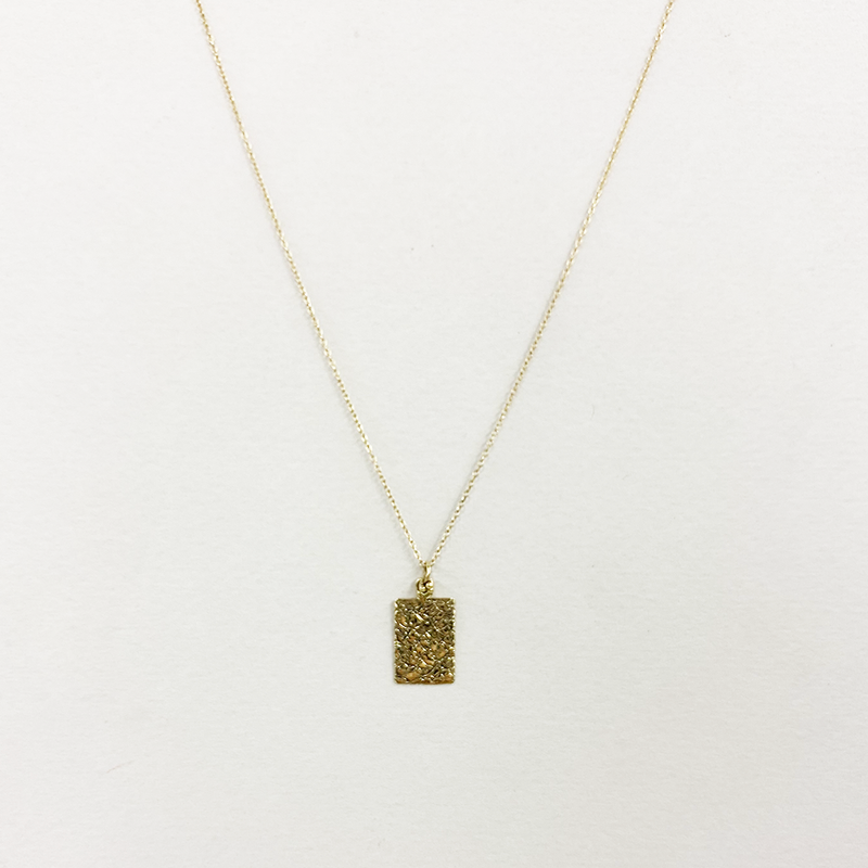 NCHM76B  GOLD | GOLDEN TABLET NECKLACE