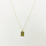 NCHM76B  GOLD | GOLDEN TABLET NECKLACE