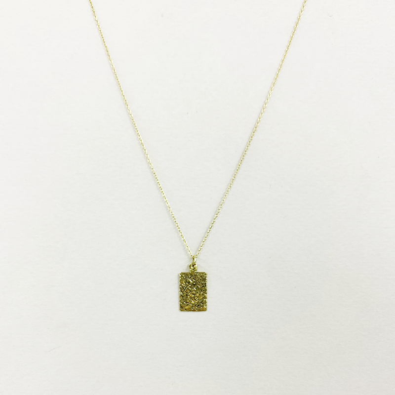 NCHM76B  GOLD | GOLDEN TABLET NECKLACE