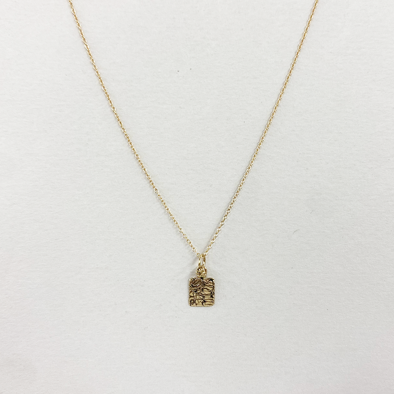 NCHM77B GOLD | MINI GOLDEN TABLET NECKLACE