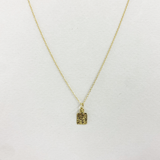NCHM77B GOLD | MINI GOLDEN TABLET NECKLACE