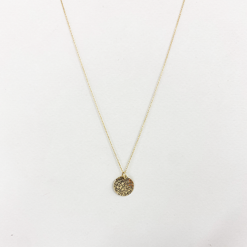 NCHM79B 1/2 GOLD | ENGRAVABLE MEDALLION NECKLACE