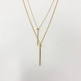 NCHS10B L GOLD | WALK IN GRACE STICK NECKLACE