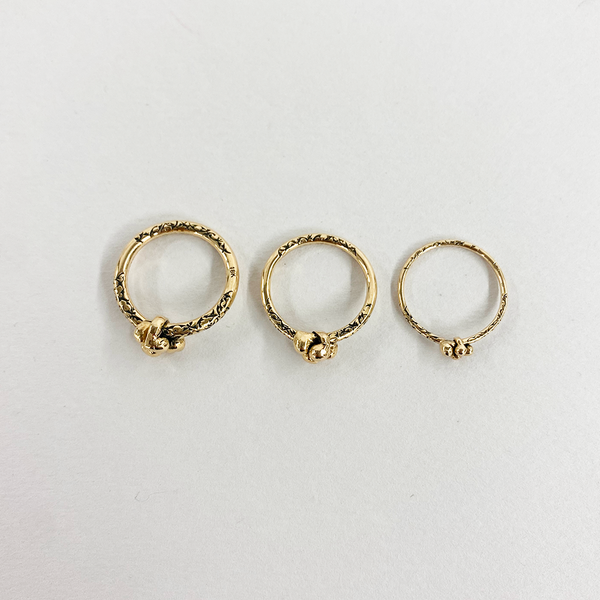 R40B GOLD | 14K GOLD FORGET ME KNOT RINGS