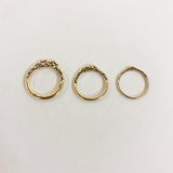 R8B GOLD | SIGNATURE SCULPTED STACKING RINGS
